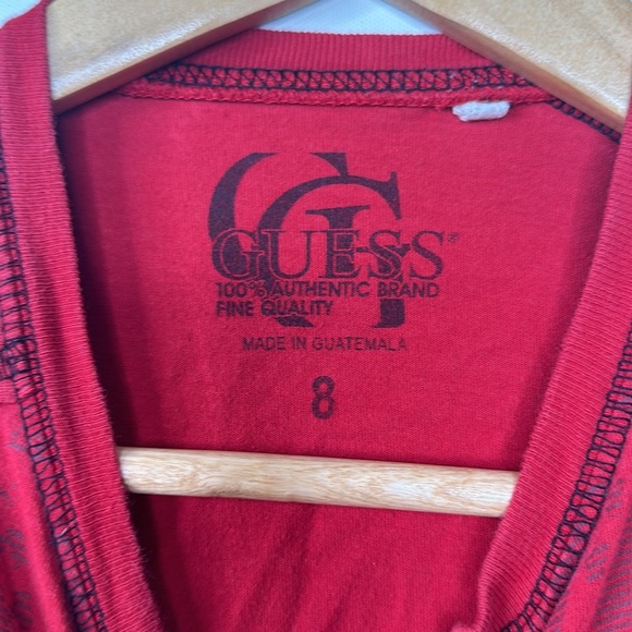 Guess T-Shirt Children Size 8 Red - Picture 3 of 6